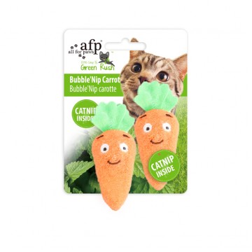 AFP Toy Green Rush Bubble 'Nip Carrot with Catnip